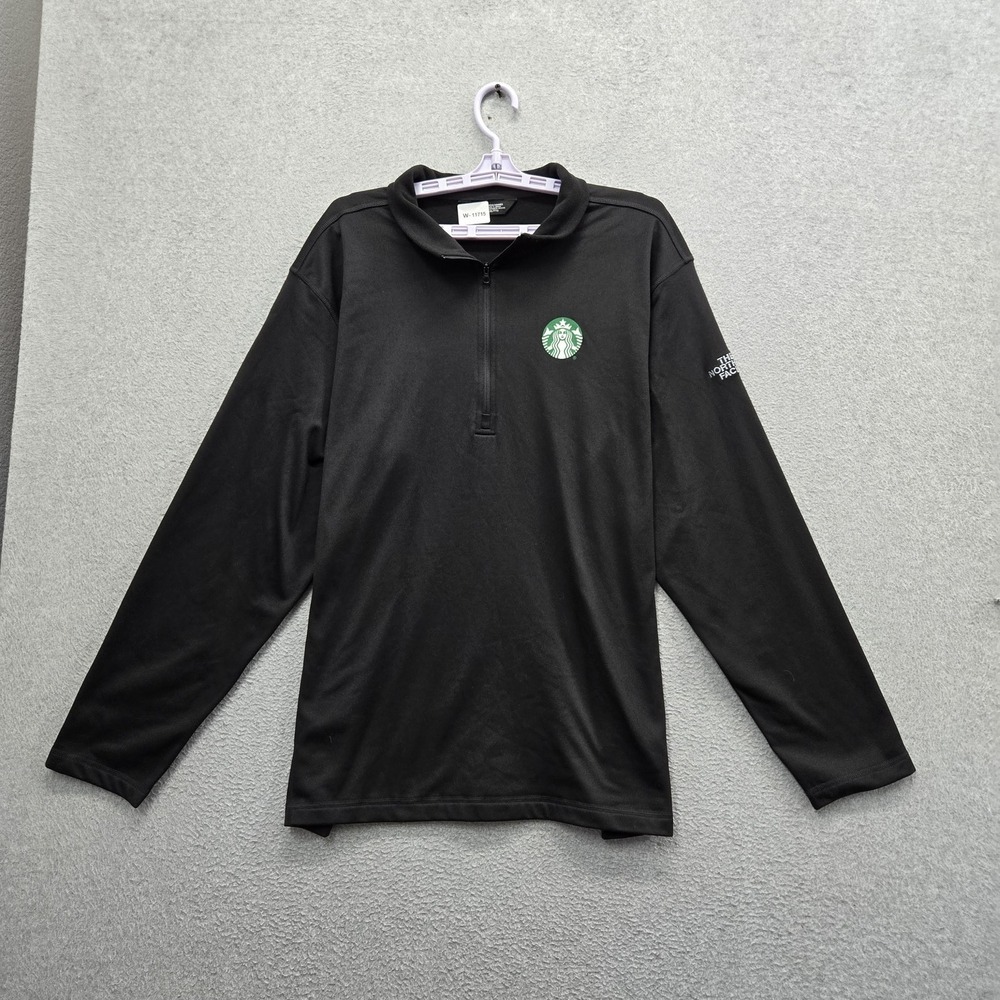 The North Face Men Sweatshirt XXL/TTG Black Embroidered Fleece Logo Pullover